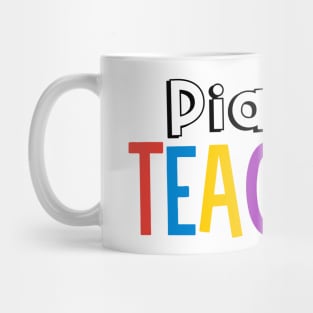 Rainbow Piano Teacher Mug